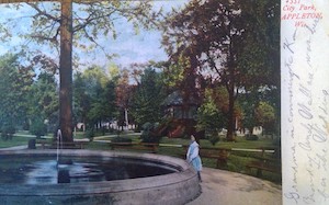 Postcard showing City Park in Appleton, Wisconsin.