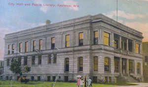 Postcard showing the Appleton Public Library in Appleton, Wisconsin.
