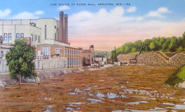 Postcard showing Consolidated Paper Mill in Appleton, Wisconsin.